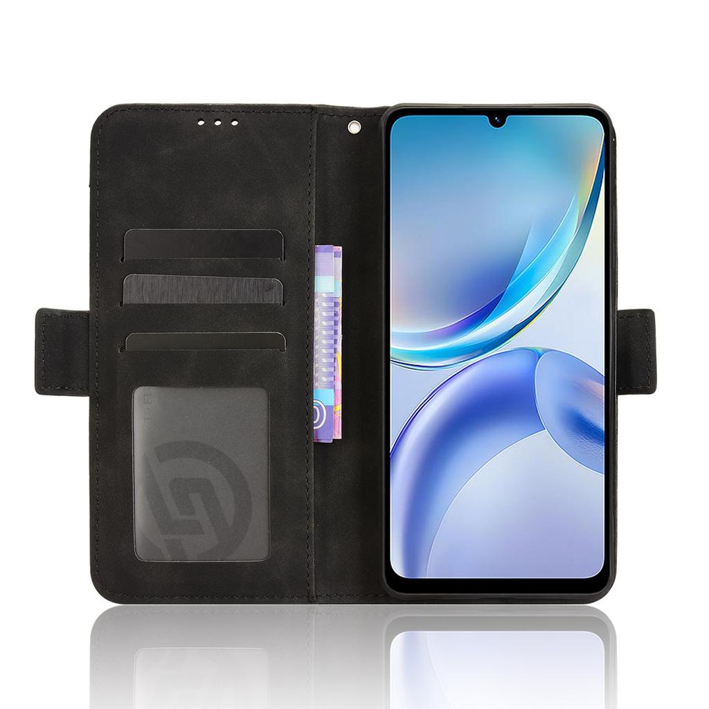 For ZTE Blade A36 Leather Case Phone Wallet Cover with Multiple Card Slots