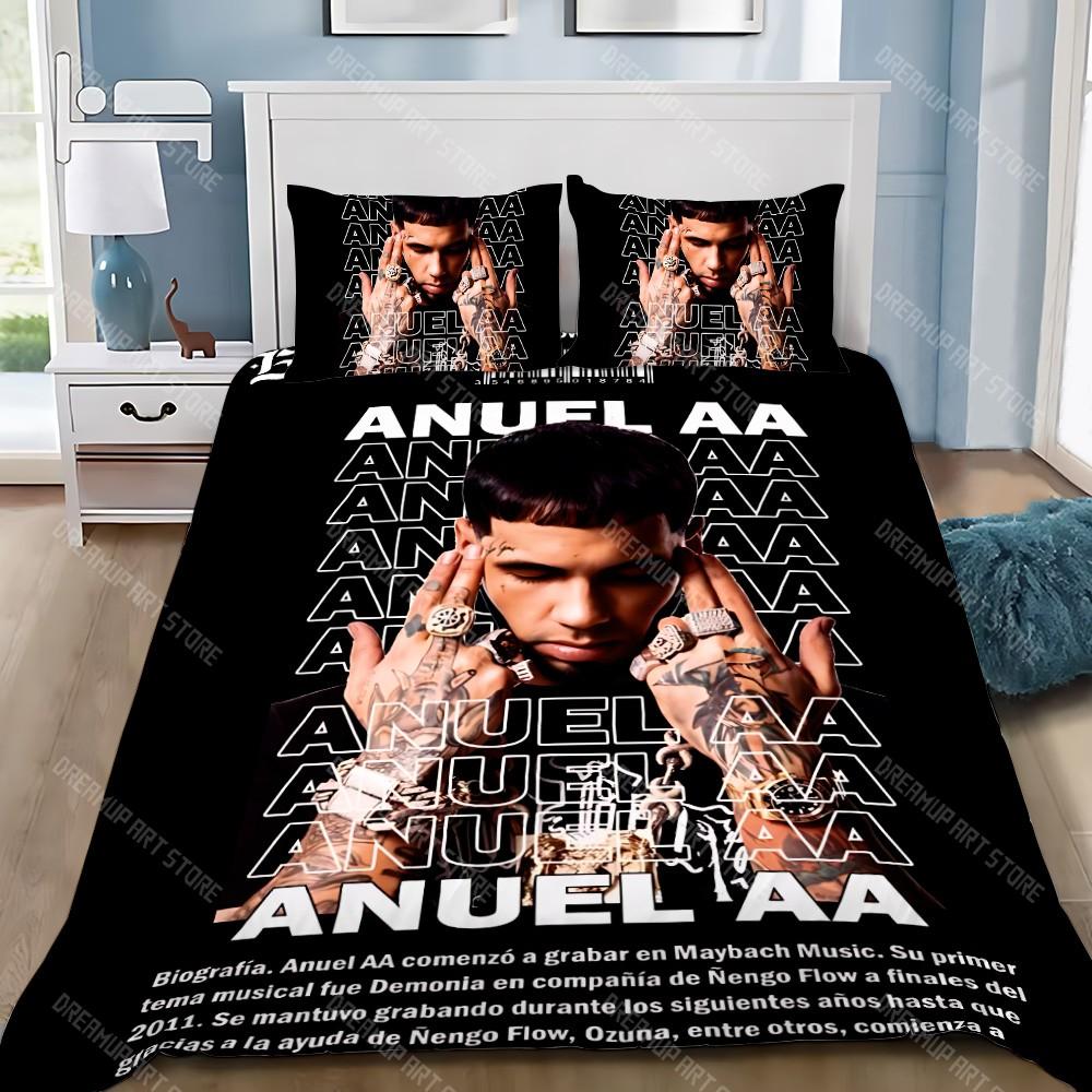 A-Anuel Hasta La Muertes Duvet Pillowcase Bedding Set Adult Boy Girl Bedroom Decoration Children Gift Single Double Large Size