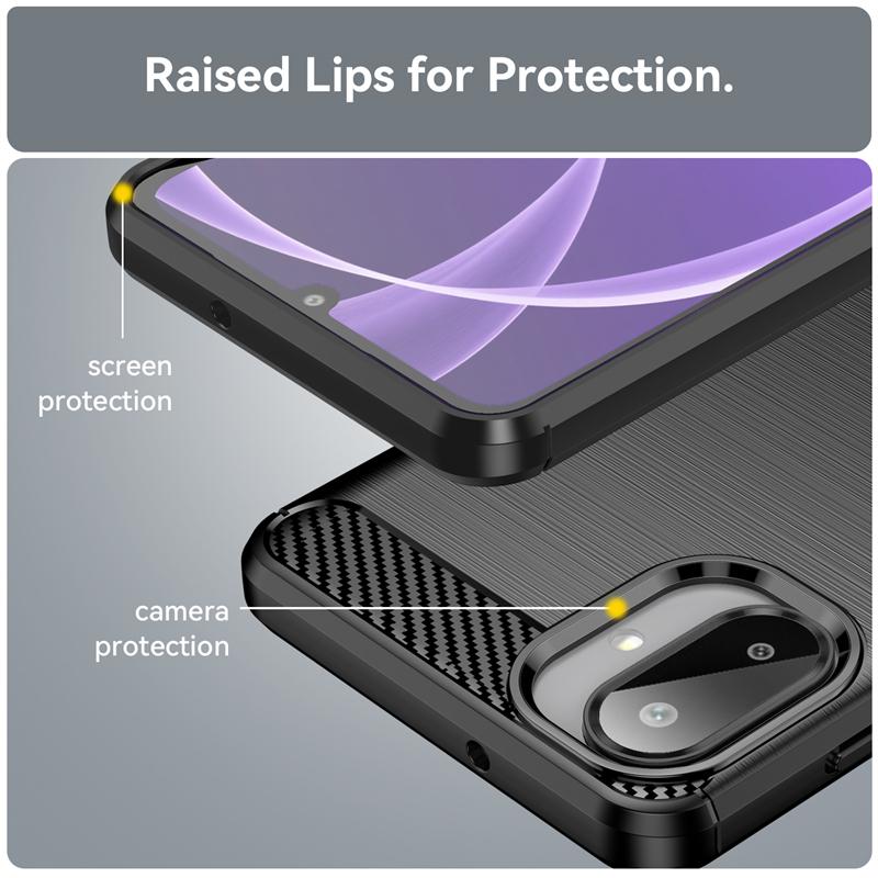 Soft TPU Funda For Samsung Galaxy M07 Shockproof Silicone Carbon Fiber Back Cover Samsung M07 Phone Case For Samsung M07 Case