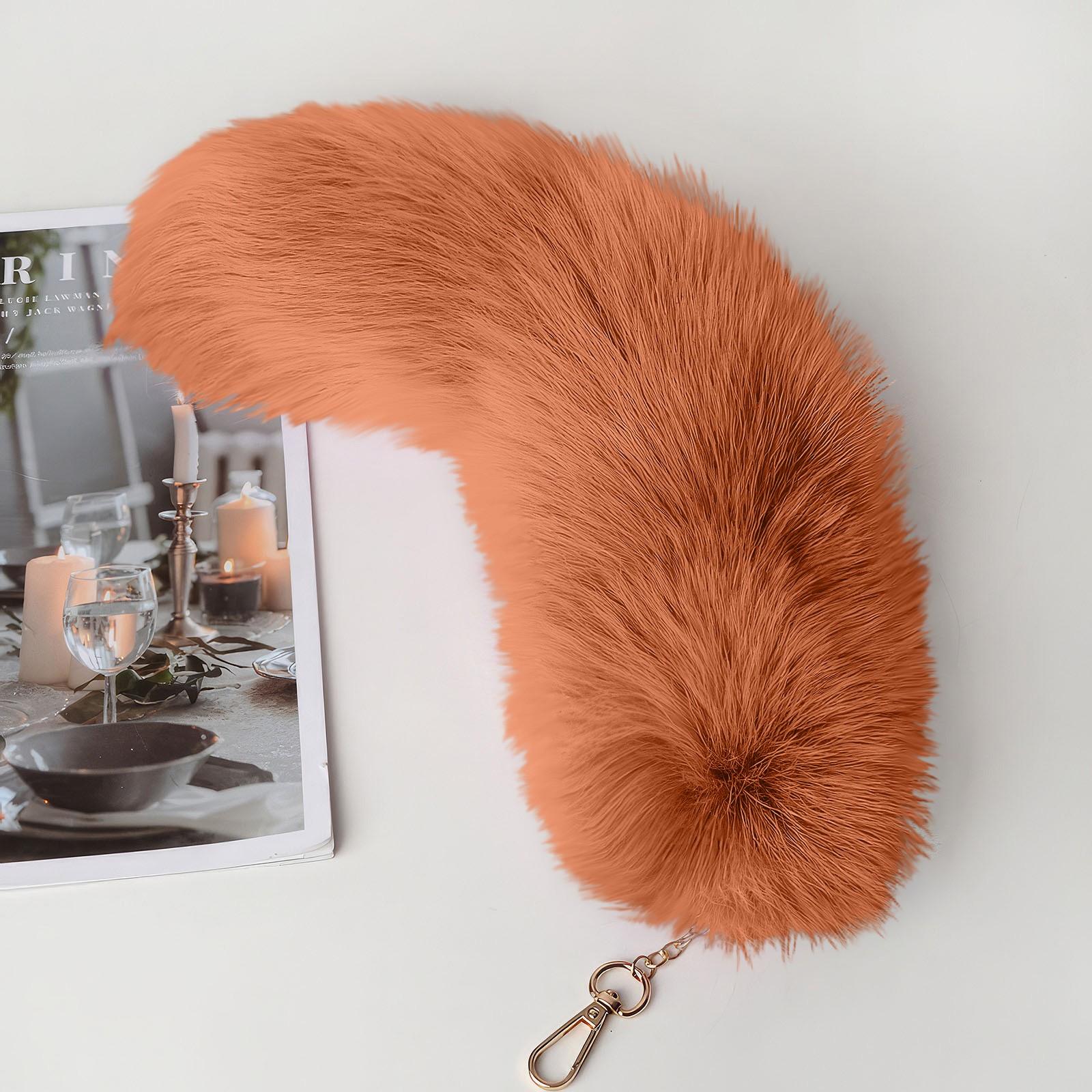 

Брелок для ключей «Плюшевый хвост» для ролевой игры, брелок для костюма One Size оранжевый