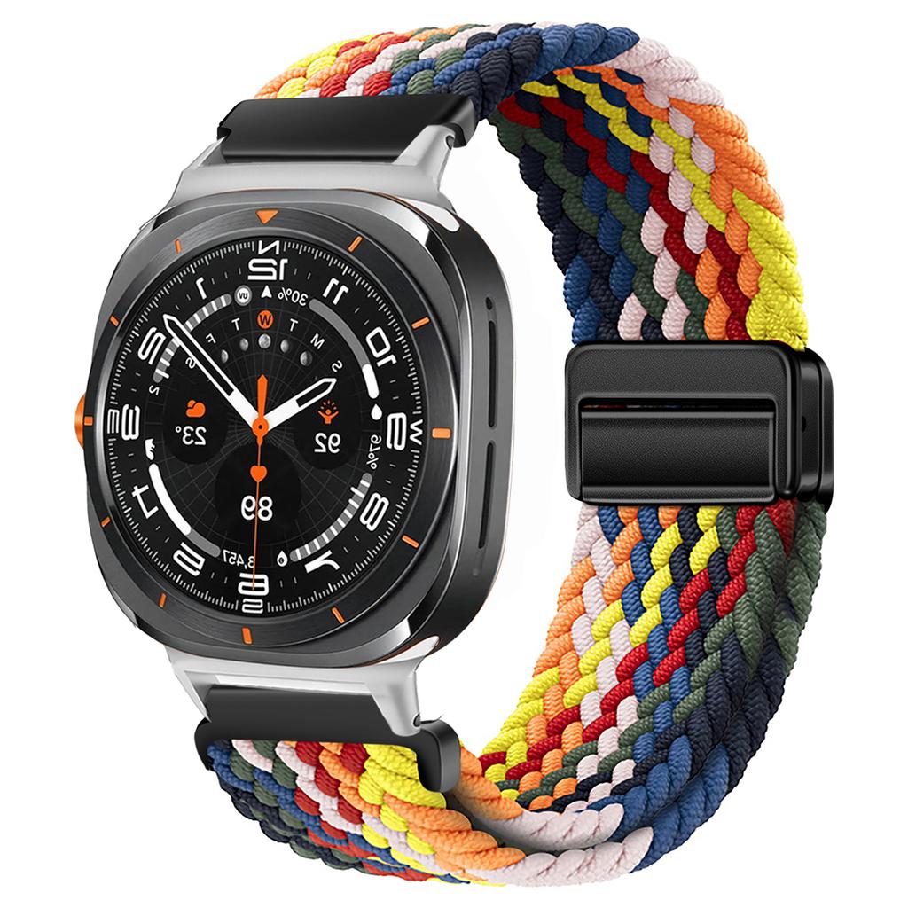 For Samsung Galaxy Watch Ultra Strap 47mm Accessories Magnetic Nylon Braided sport Bracelet Correa Galaxy Watch 7 Ultra Band