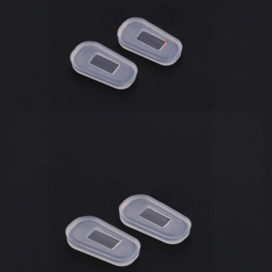 2 Pairs Anti-Slip Nose Pads For Glasses Soft Silicone Clip-On Nose Pads For Sunglasses Nose Support Pads