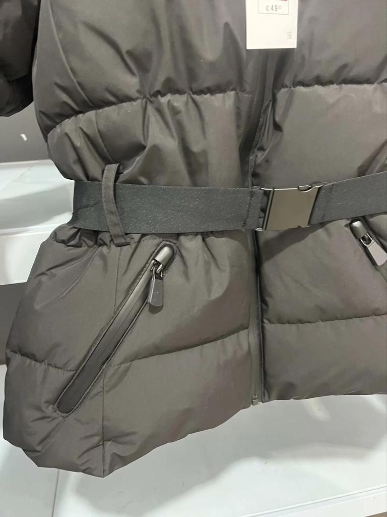 Women's Warm Ski Suit Jacket with Belt, Long Sleeve