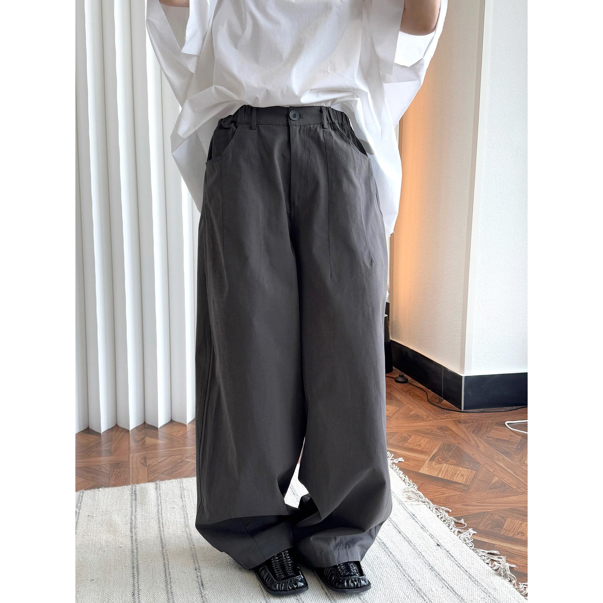 

Johnature Japanese Simple High Waist Casual Women Pants Spring Summer Loose Casual Pants M
