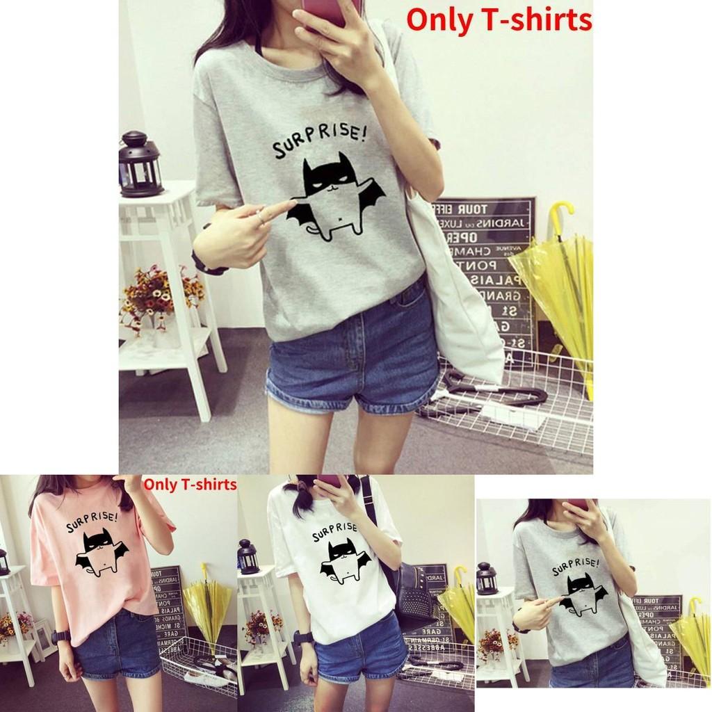 Trendy Summer Korean Style Women Short Sleeve T-shirt In Fashionable Loose Fit With Beautiful Print Designs Available In Multiple Sizes