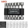 9/14pcs 5mm-13mm Hex SocketS Sleeve Nozzles Nut Driver Set Screwdriver Set Bits Sets Tools Power Nuts Driver Socket
