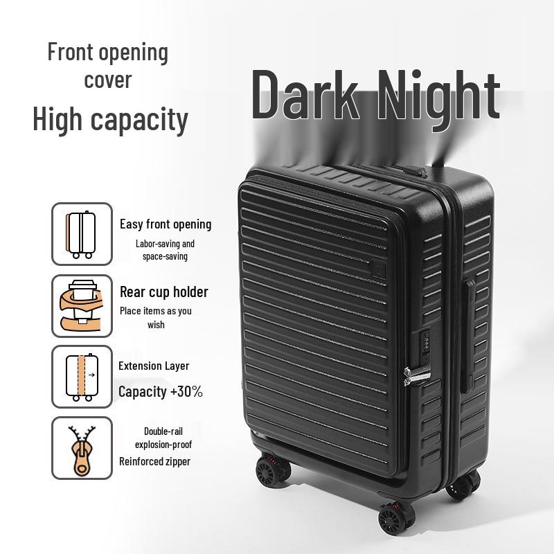 20-Inch Expandable Side-Opening Trolley Suitcase for Men & Women - Multifunctional Travel Carry-On