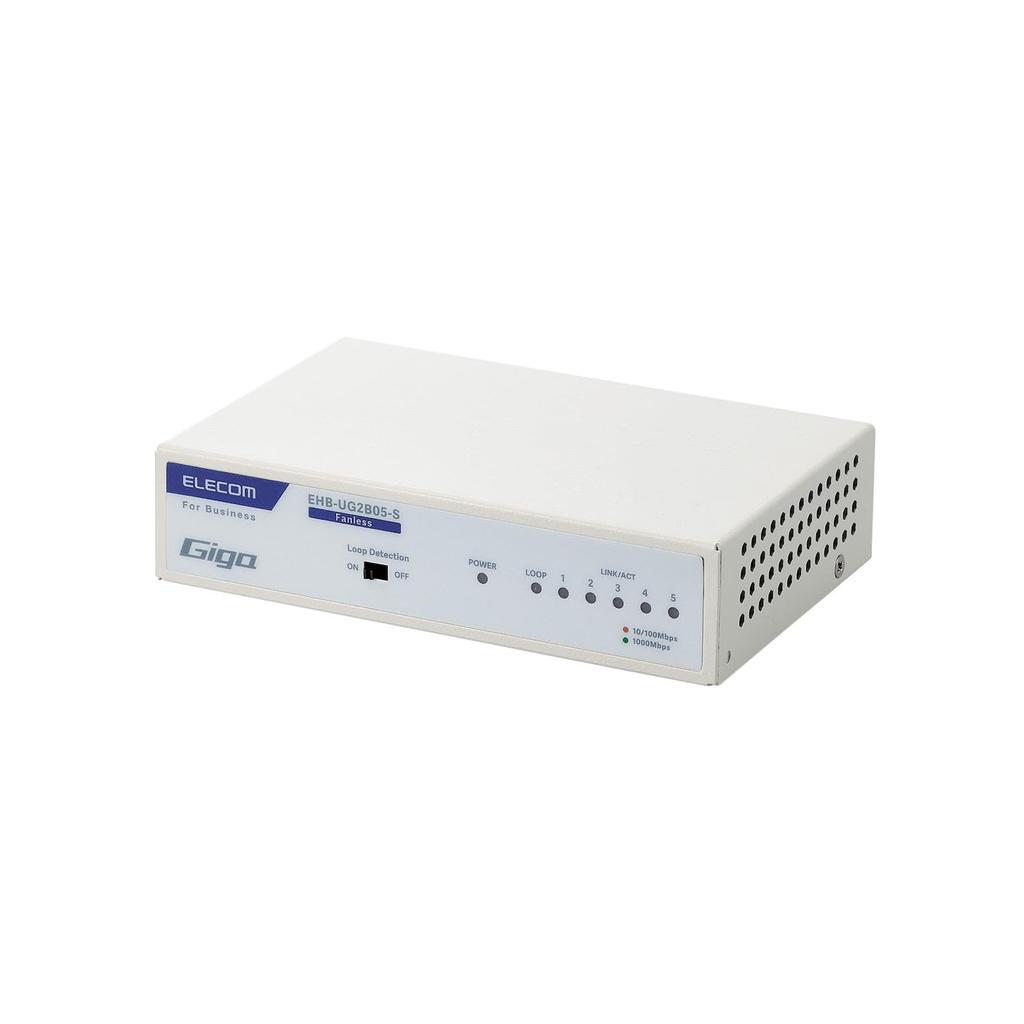 ELECOM Business Switching Hub, Unmanaged, Gigabit 5 Ports, 3-Year Warranty, EHB-UG2B05-S