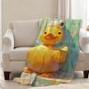 Duckling With Toilet Paper Hat Blanket Throw Super Cosy Plush Living Room Sofa Couch Childish Birthday Gifts