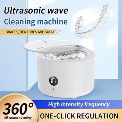 Household Denture Cleaning Box Small Invisible Retainer Cleaner High-Frequency Ultrasonic Braces Cleaning Machine