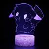 Pikachu Led Night Light 3d Illusion Lamp Bedside Kids Gifts Bedroom