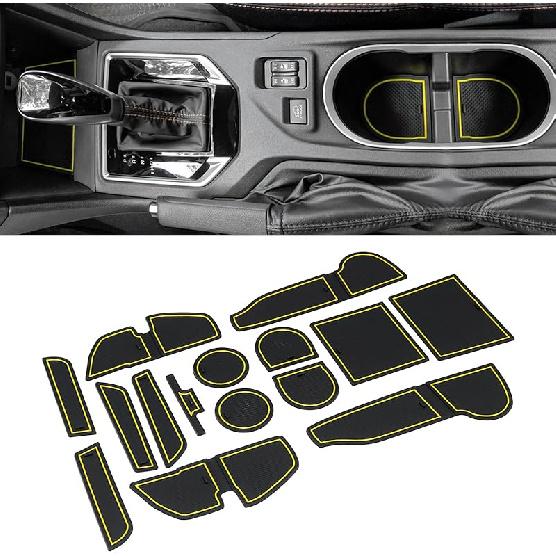 Cup Holder Erts For Subaru Crosstrek Accessories      2018, For Subaru Impreza 2017- Center Console Mat Non-Slip Door Pocket Liners (15Pc, Orange)