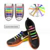 Korean Style Silicone Shoelaces - 16-Piece Set, Hammer Shape, High Elasticity, Versatile and Fashionable.