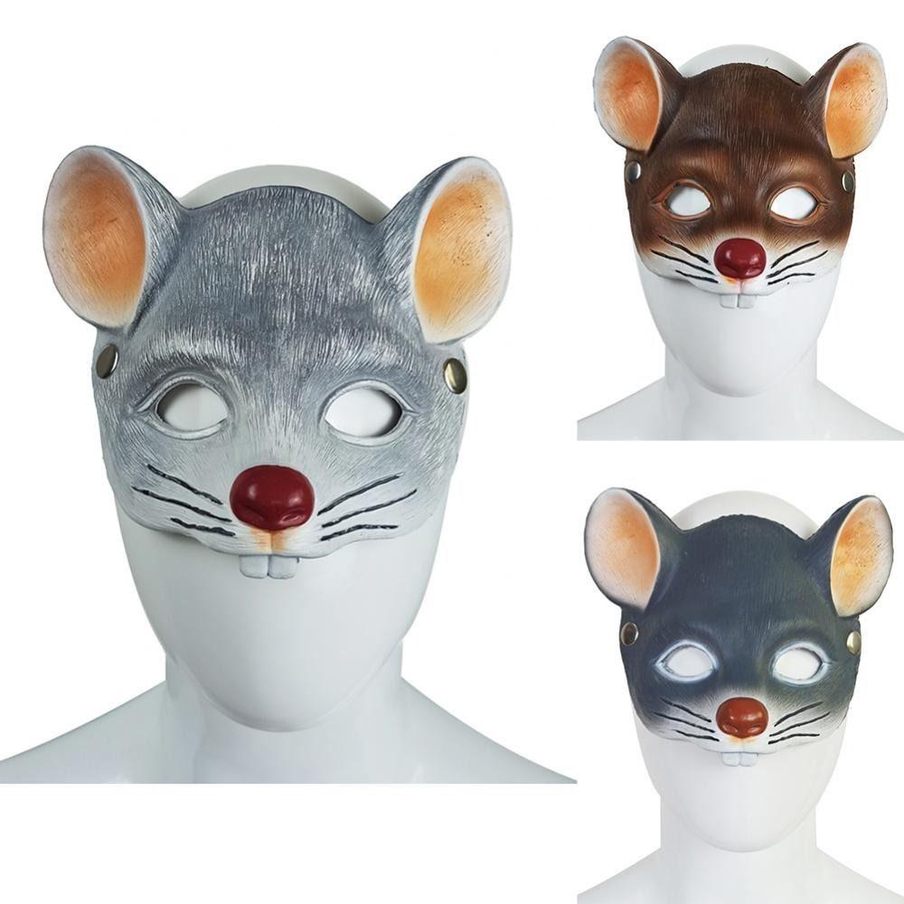 Masks Costume Prop Party Masks Play Half Face Mask Halloween Masks 3D Animal Mask Mouse Face Cover
