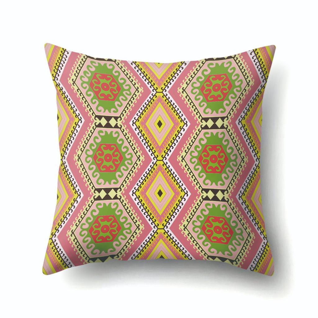 Home Decor Geometric Texture Mandala Polyester Pillow Case Core-free