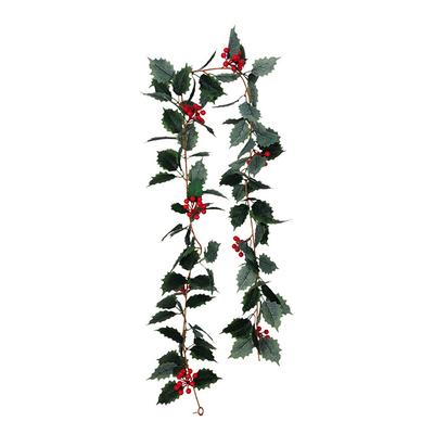 Christmas Artificial Garland Vine Rattan Wreath Decor Hanging Leaves Wedding Backdrop Berries Decoration String