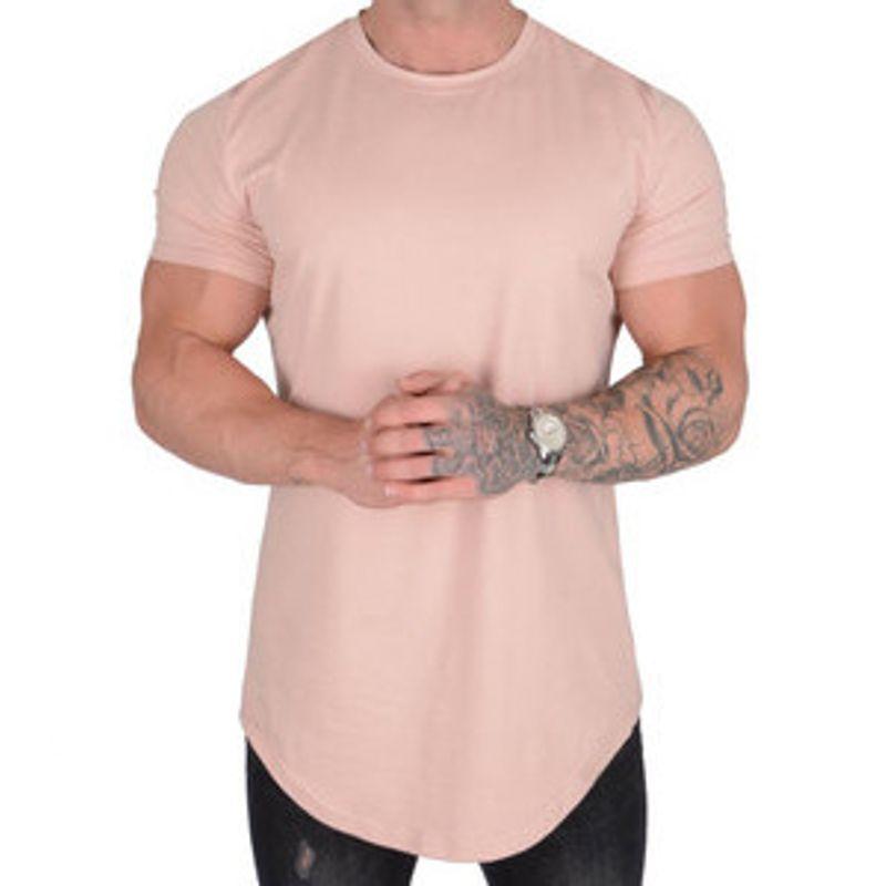 High Street European and American Men's Muscle below the Hip Brother Short Sleeve T-shirt