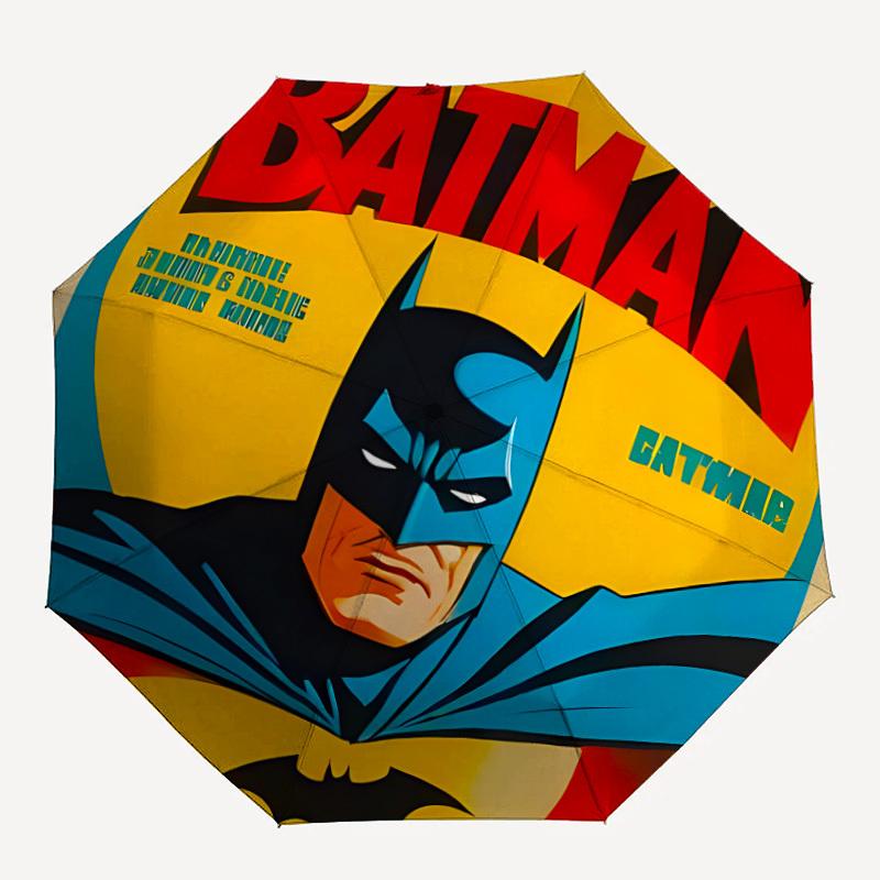 1pc Batman Automatic Folding Umbrella - Compact 8-Rib Design,Festive Gift for Friends & Family, Compact Umbrella 21126