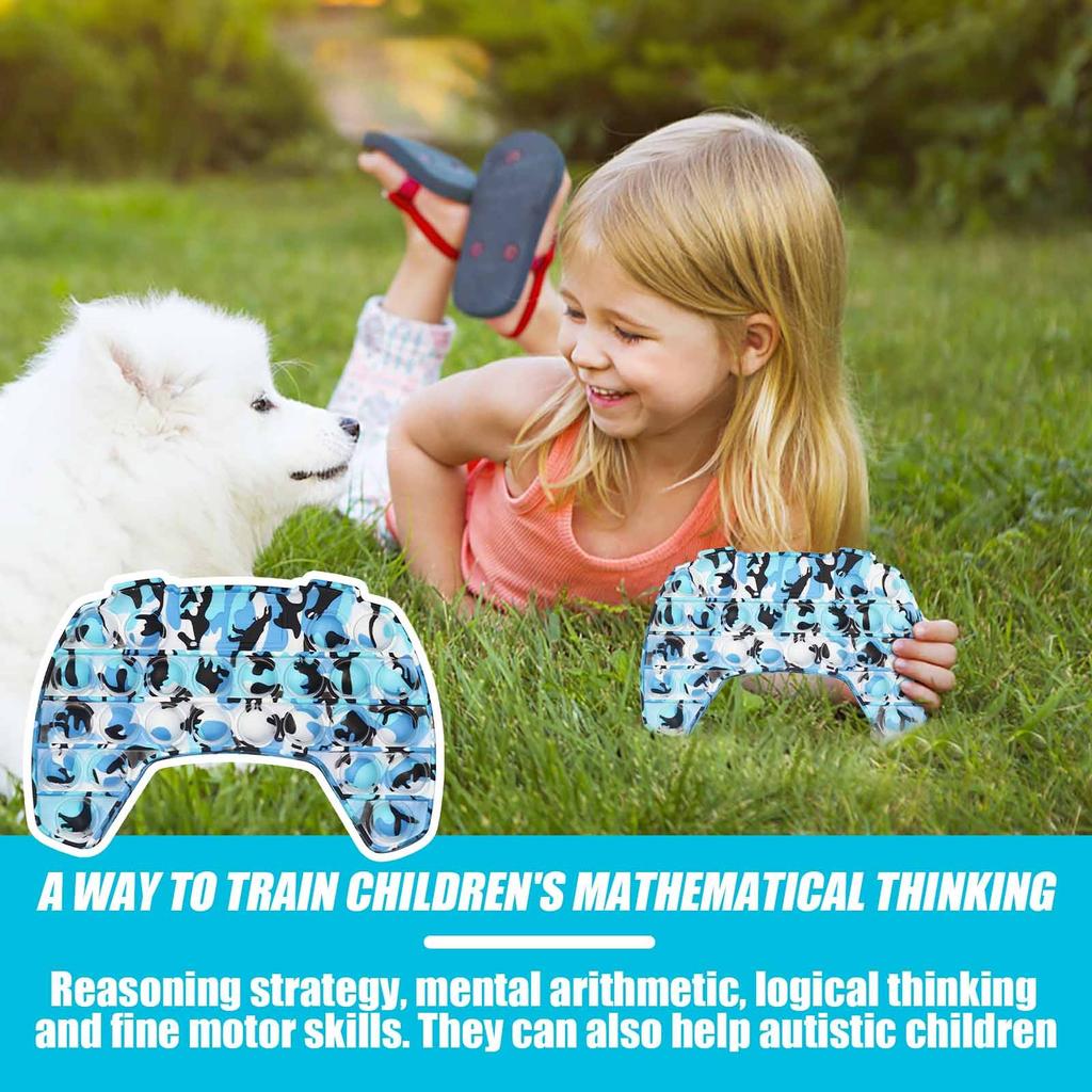 Children's Tabletop Printed Tie-Dye Game Controller Stress Relief Sensory Toy