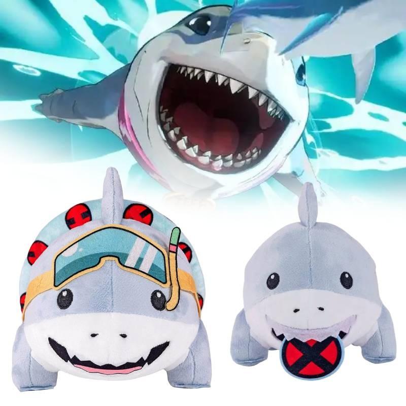 Jeff Shark Rivals Plush Toy Stuffed Doll Cartoon Decoration Swimming Ring