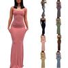 Solid Color Slim Fit Dress With Backless Design For Casual Wear