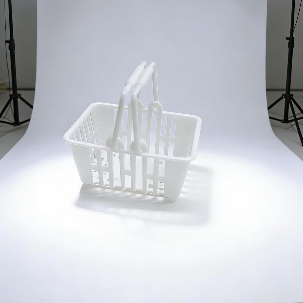 Miniature Single Handle Shopping Basket Dollhouse Accessory