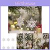Transparent Acrylic Snowflake Ornaments 6pc Beautiful Christmas Tree Decorations
