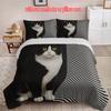 Katze Dreiteiliger 3D Digitaldruck Bettbezug Heimtextil