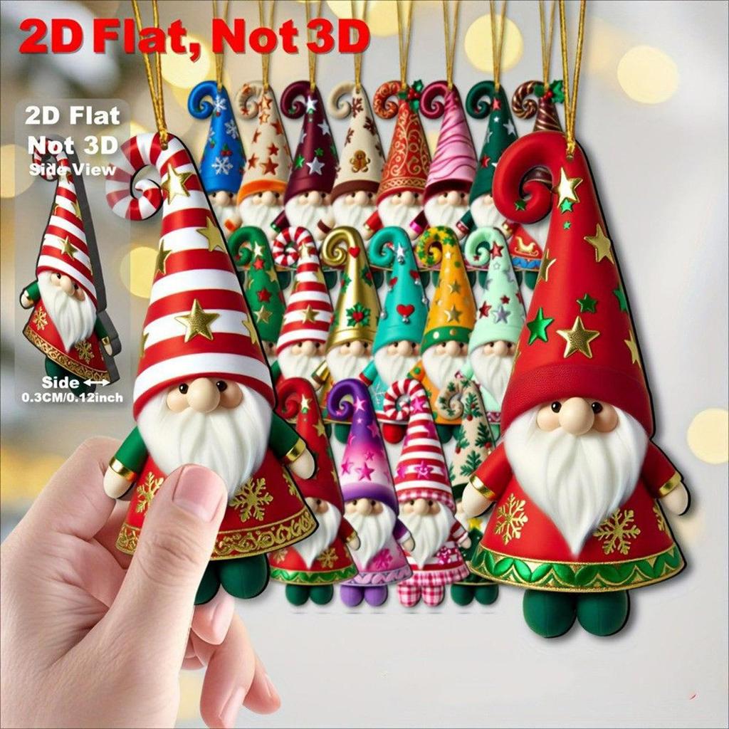 Seasonal Fall Gnomes 8 Pieces Charm Decorations Ornaments Gnomes Figurines Decor for Party New Year Outdoor Indoor Branches