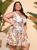 2024 European-American Sexy Backless Plus Size Slimming One-Piece Swimsuit for Women