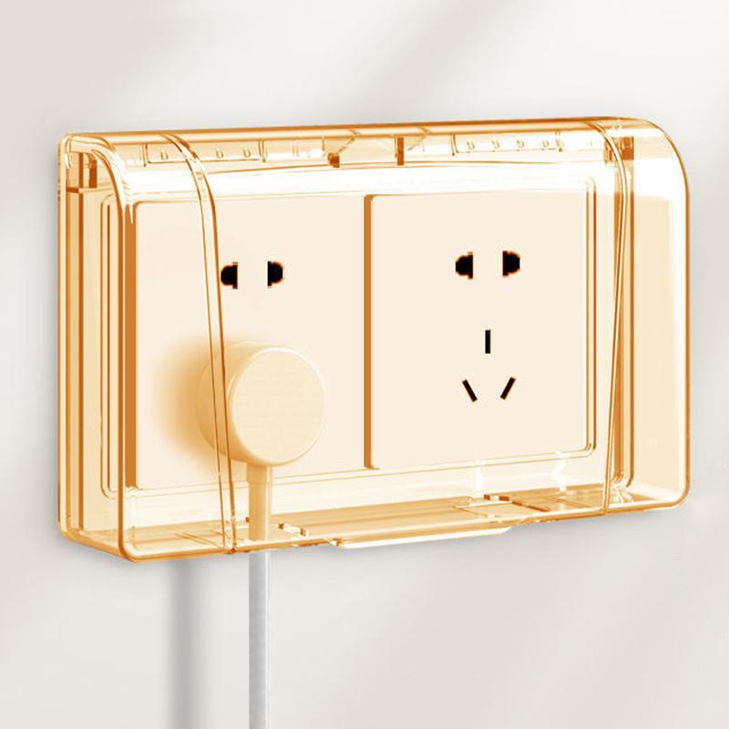 Wall-Mounted Switch Protective Cover Self-Adhesive Enlarged Plastic Socket Waterproof Box 86 Type Electric Plug Cover Bathroom