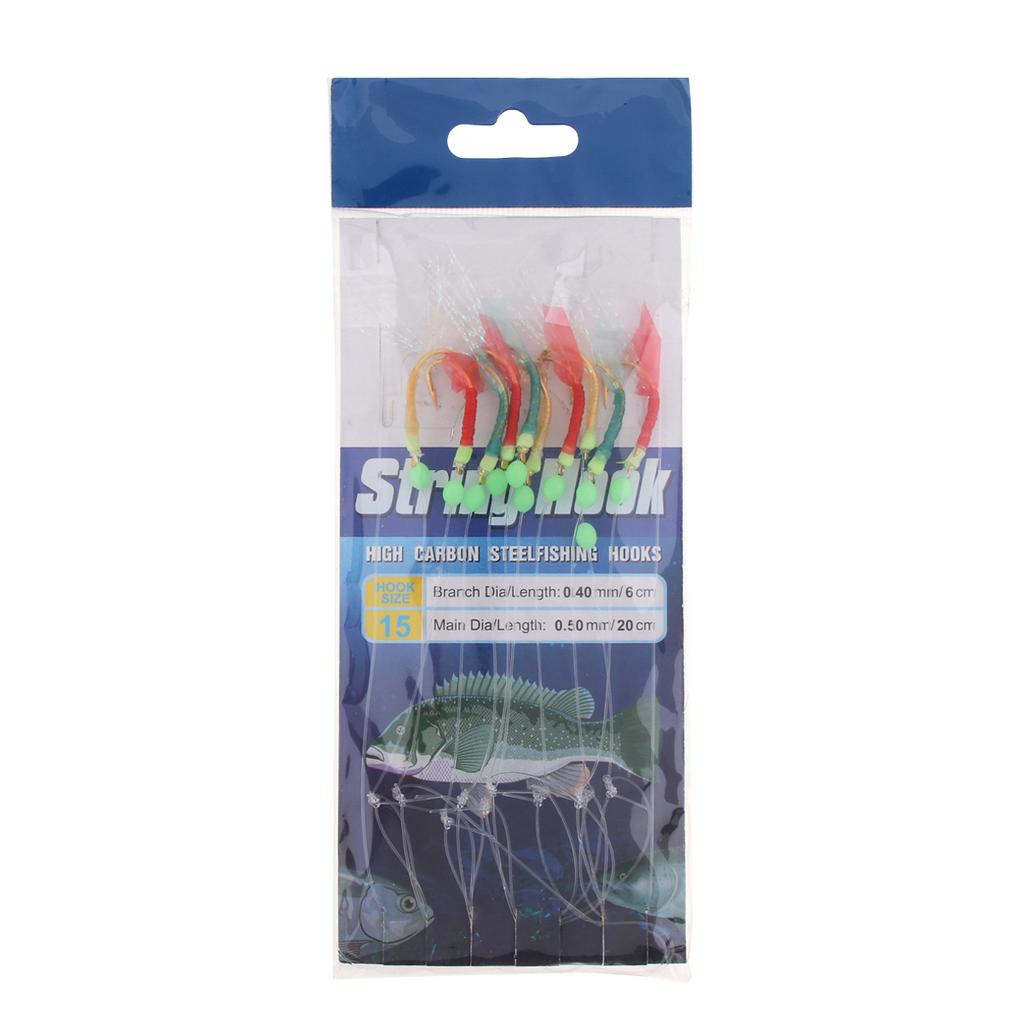10 Stück Realistische Fischhaut Bunte Vorfachhaken Vorgefertigte Ködermontagen 8-15# Salzwasser Süßwasser Angelzubehör