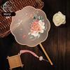 Chinese-Style Suzhou Embroidery Double-Sided Embroidered Fan, Traditional Hanfu Prop, Dance Fan, Special Fan for Cheongsam, Classical Craft Fan