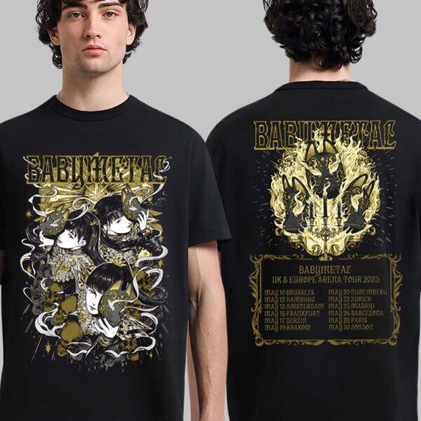 Babymetal Kon Kon Tee UK And Europe Arena Tour 2026 Two Sided Essentials T-Shirt S