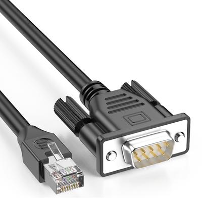 Netzwerkausrüstungs-Verbindungskabel RJ45 zu DB9 RS232 Serieller Port Stecker Kabeladapterkabel für Server-Konnektivität