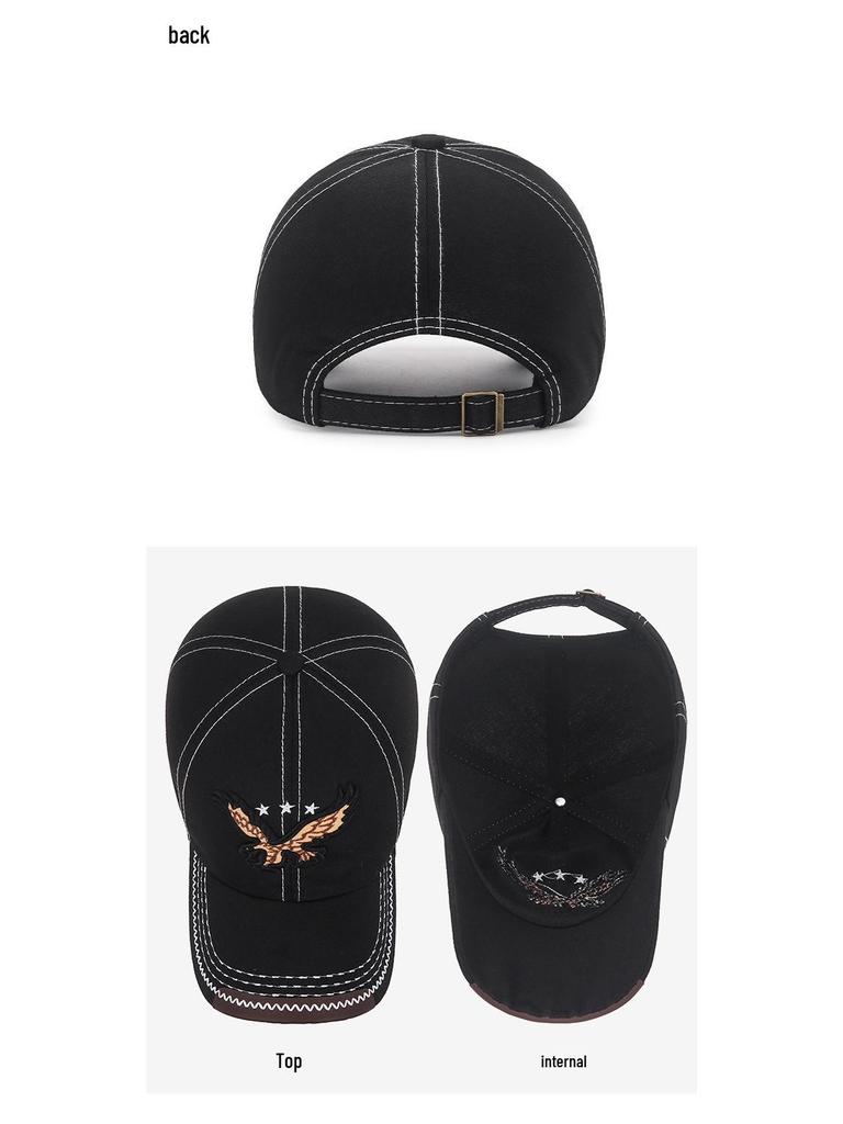 Men's Patchwork Eagle Embroidery Baseball Cap - Spring/Autumn Sunshade Duckbill
