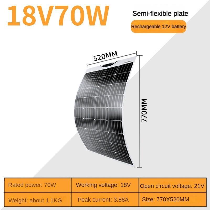 New Flexible Solar Panel 18V Household Photovoltaic Module Single Crystal Solar Panel Power Generation System