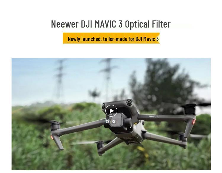 8NiSi Black Soft ND Coated Filter for DJI Mavic 3 Drone