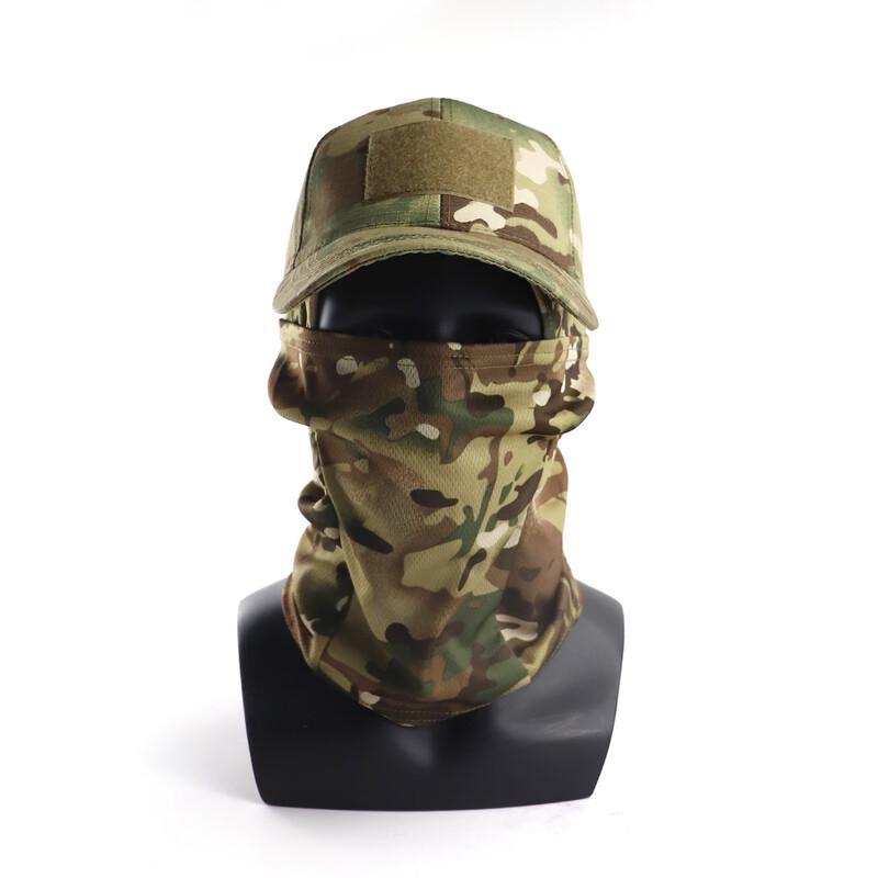Outdoor Tactical Camouflage Baseball Cap and Face Mask Set