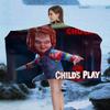 Horror Movie C-Child P-Play Beach Colorful Bath Towels for Girl Microfiber Quick Dry Sand Free Beach Yoga Spa Gym Pool
