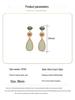 Aieryuan Hanfu Enamel Stud Earrings with Imitation Jade & Southern Red Agate Cloud Design