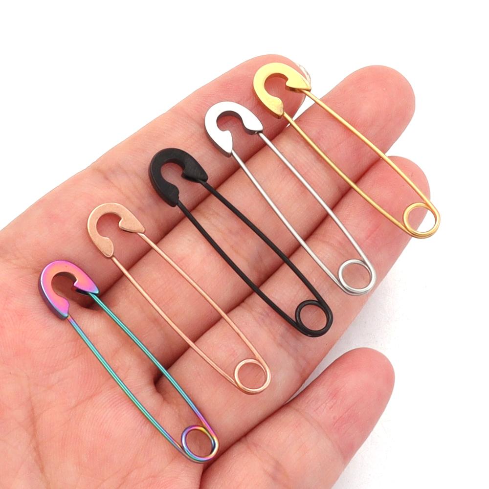 Edelstahl Punk Pin Ohrringe Einzigartiges Design Büroklammer Sicherheits Stahl Stecker Mode Ohrringe Elegante Damen Mann Rock Piercing Ma