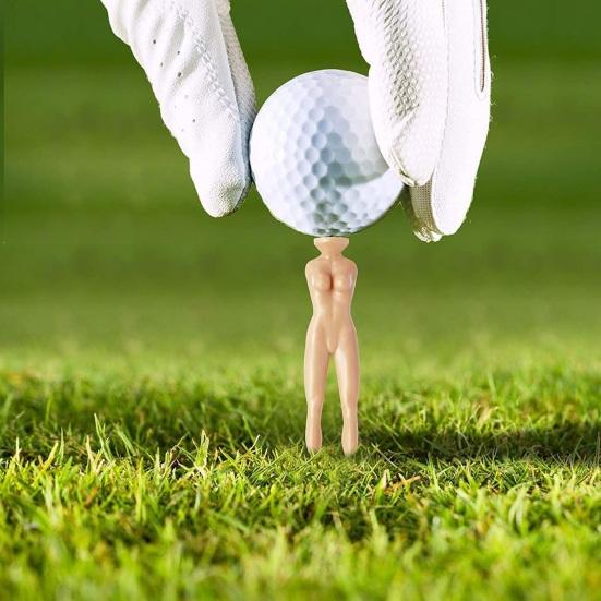 10Pcs Golf Tees Nude Shape Golf Spikes Multi-Function Easy Installation Golf Plastic Tees Golf Accessories
