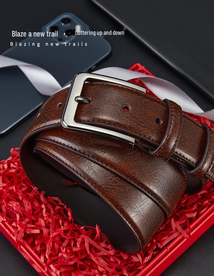 Korean Style Men's Versatile Pin Buckle Belt: Casual & Business for All Ages