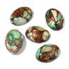 2pcs/lot Natural Stone Cabochon Colorful Imperial Jasper Oval Beads Gemstone Cabochon For DIY Necklace Rings Jewelry Accessories