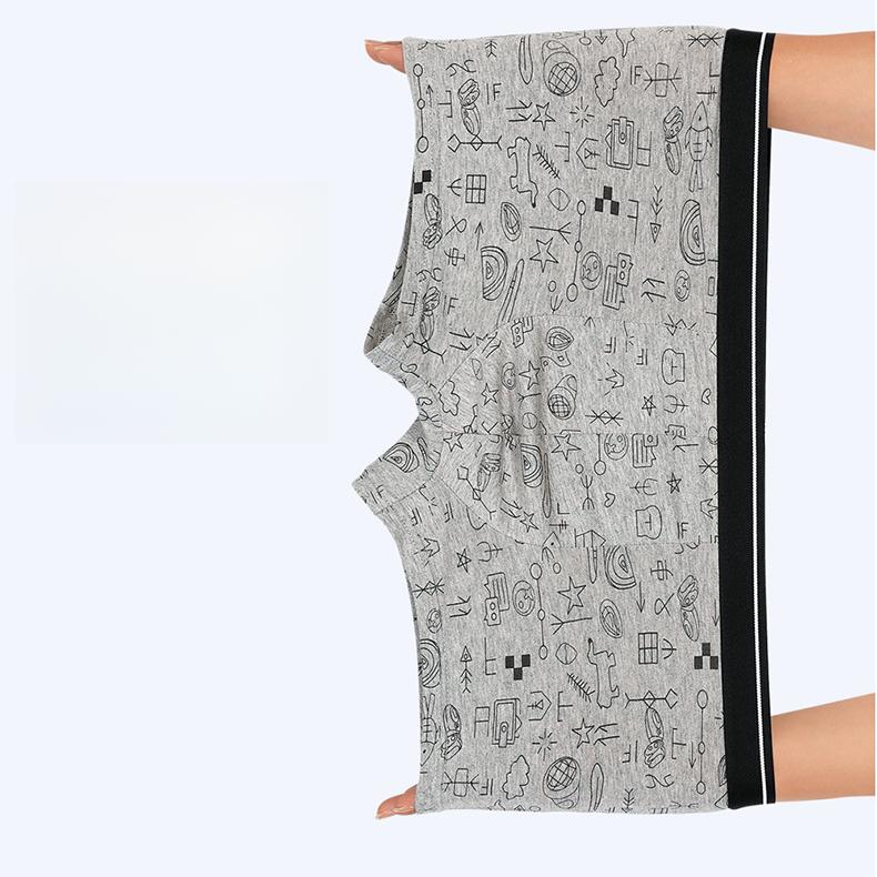 4pcs Large Men's Underwear Flat Corner Underwear High Elasticity and Comfortable Underwear Boxer Brief