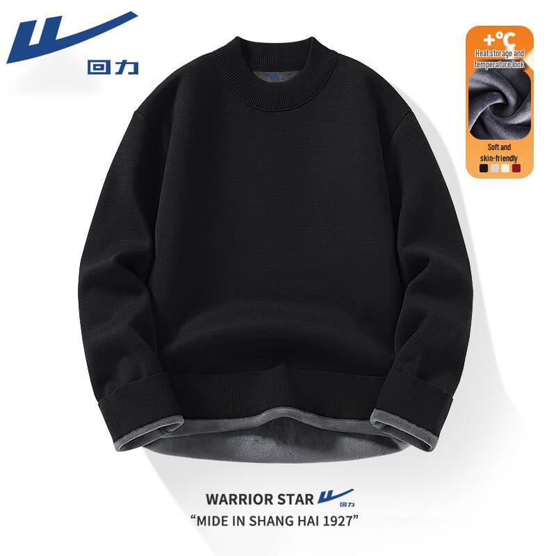 Warrior Men s Half-Turtleneck Fleece Lined Knit Sweater L
