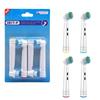 4 Peças de Cabeças de Reposição para Escova de Dentes Elétrica Para Escova de Dentes Oral B Bicos com Cerdas Macias Cabeça de Escova de Dentes Cuidado de Limpeza Oral EB-17P