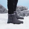 HUIZUMEI Herren Winter Plüschgefütterte Schneestiefel