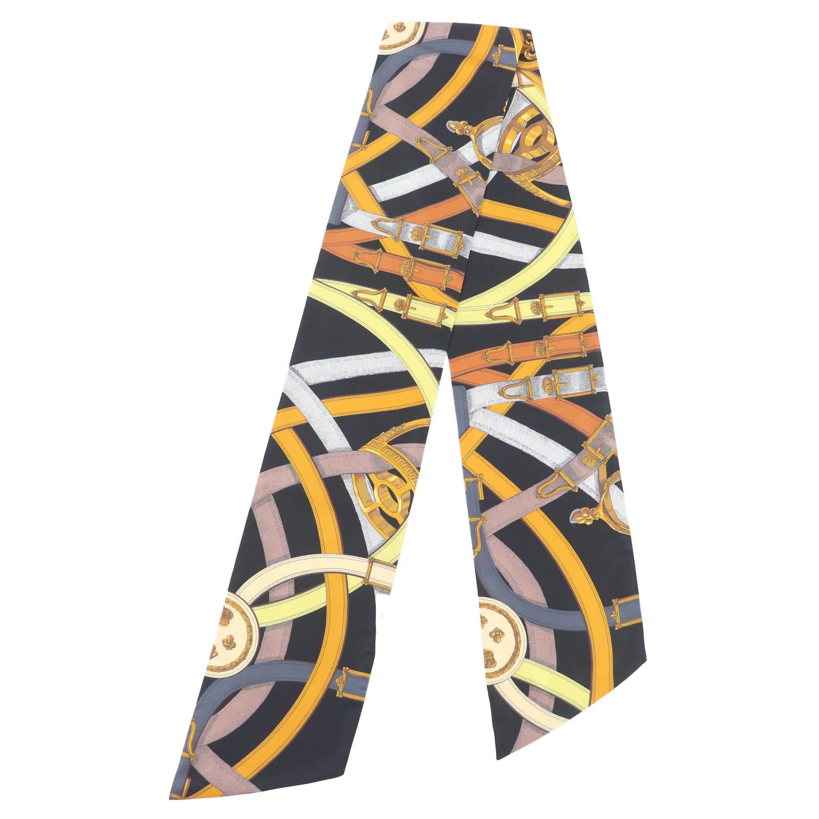 

Pristine HERMES scarf CAVALCADOUR Belt design Multi silk Women Used